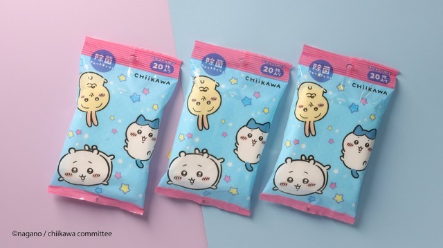 「アニメちいかわ　除菌ウェットティシュ20枚入り　3個セット」