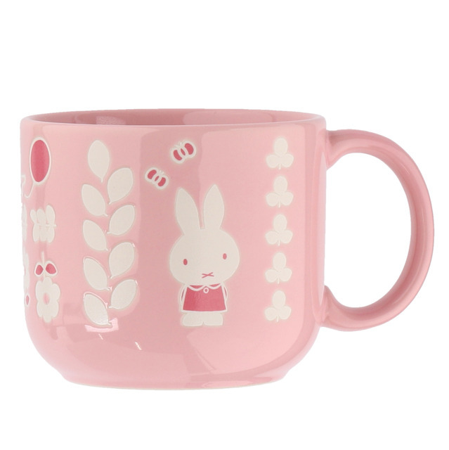 Flower Miffy エンボスマグカップ　ピンク