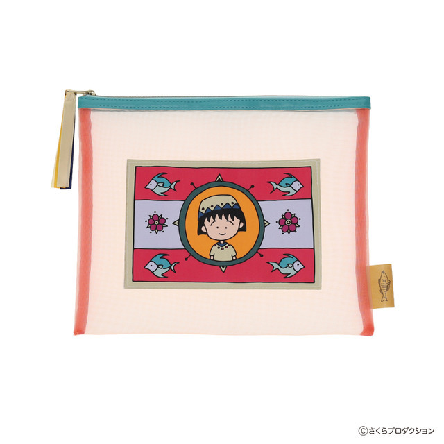 ちびまる子ちゃんメッシュポーチフラット エキゾチック(おさかな)　1,980円