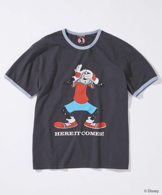 JOURNAL STANDARD「MICKEY MOUSE / ミッキー マウス 別注 サッカー プリント Tシャツ ブラックA」