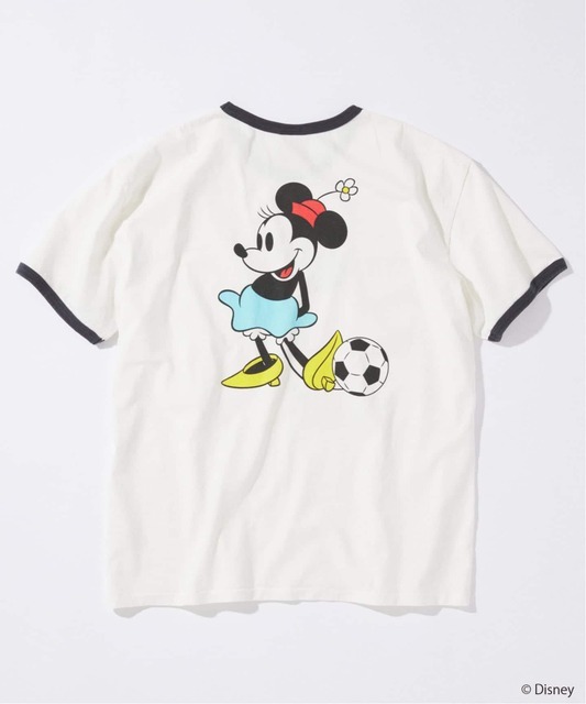 JOURNAL STANDARD「MICKEY MOUSE / ミッキー マウス 別注 サッカー プリント Tシャツ ホワイトA」