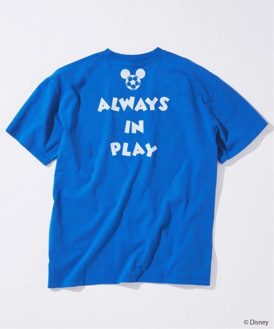 JOURNAL STANDARD「MICKEY MOUSE / ミッキー マウス 別注 サッカー プリント Tシャツ ブルーA」