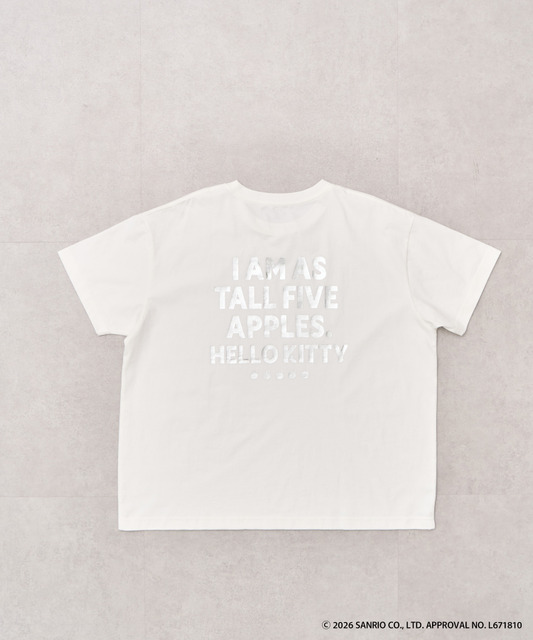 ハローキティシルバー箔プリントTシャツ（￥3,490）