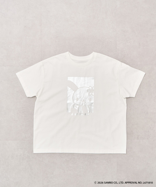 ウサハナシルバー箔プリントTシャツ（￥3,490）