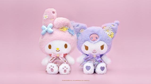 ホテルフローリア ぬいぐるみ（マイメロディ／クロミ）各5,940円（税込み）