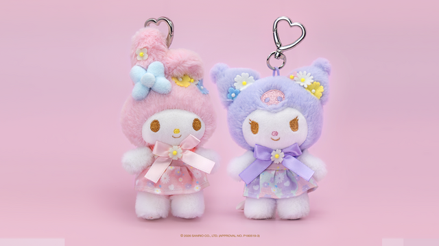 ホテルフローリア ぬいぐるみキーホルダー（マイメロディ/クロミ）各2,750円