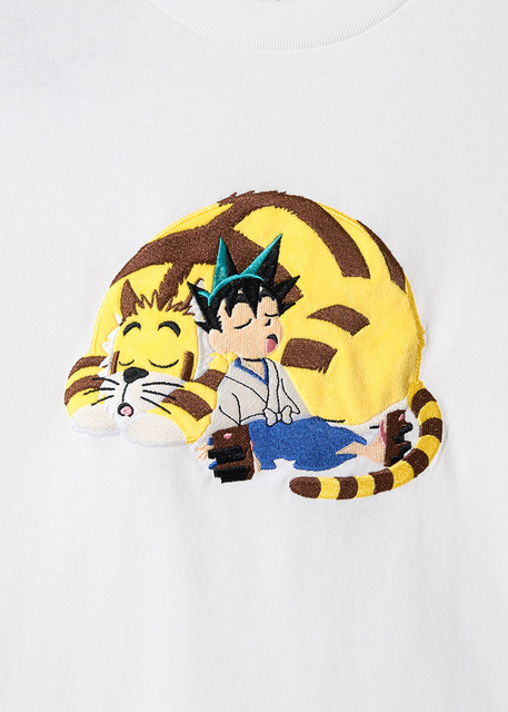 アニメ『真・侍伝YAIBA』×グラニフ　「おひるね｜ビッグシルエットTシャツ」部分アップ