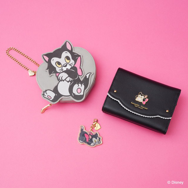 「ディズニー」猫キャラ勢揃い♪ フィガロ、マリー、ルシファー、チェシャ猫がキュート☆お財布・ポーチ・チャーム登場「Samantha Thavasa Petit Choice」