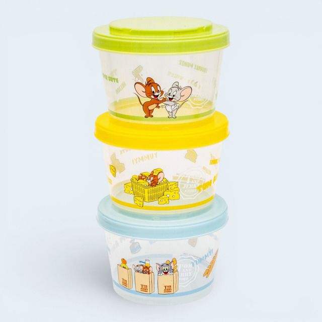 『トムとジェリー』SUPER MARKETシリーズ　「ジョイント式薄肉保存容器3Pセット」