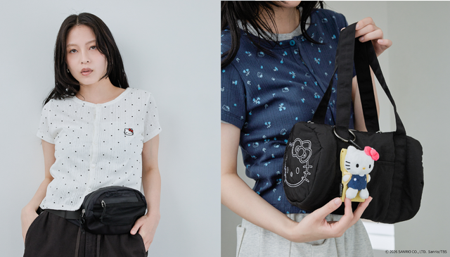 ハローキティ×JEANASIS　カットカーディガンSS、リップケースチャーム、ボストンBAG