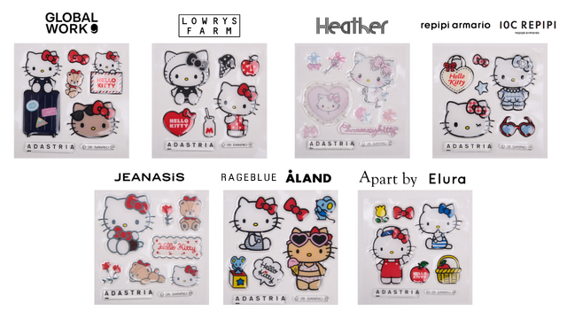 アダストリア サンリオキャラクターズ第8弾コラボ　店頭限定ノベルティ「オリジナルぷっくりステッカー」
