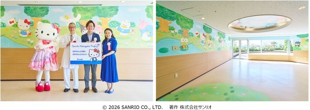 サンリオ、日本赤十字社医療センター小児病棟を23キャラクターを用いた空間づくりで支援