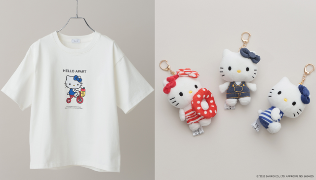 ハローキティ×A part by　プリントTシャツ、アソートチャーム