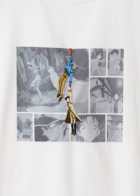 アニメ『名探偵コナン』×グラニフ　「二人の絆｜ビッグシルエットTシャツ」部分アップ