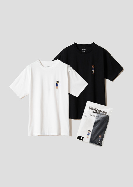 アニメ『名探偵コナン』×グラニフ　「小さくなった2人｜2パックアイコンTシャツ」
