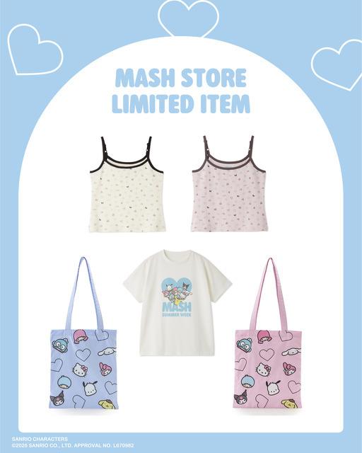 サンリオキャラクターズ×MASH STORE　コラボレーションアイテム