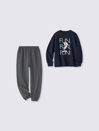 KIDSコットンスウェットラウンジセット TOM and JERRY（NAVY）