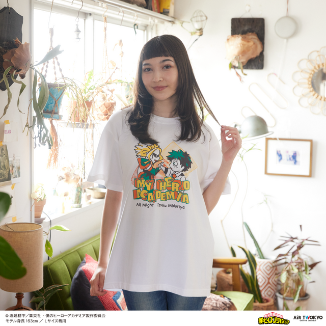 アニメ『僕のヒーローアカデミア』AIR TWOKYO第4期グッズコレクション　「シーンイラストTシャツ 1（緑谷出久＆オールマイト）」