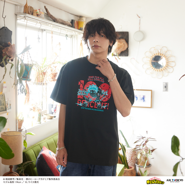 アニメ『僕のヒーローアカデミア』AIR TWOKYO第4期グッズコレクション　「シーンイラストTシャツ 3（緑谷出久＆壊理）」