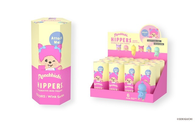 「HIPPERS Monchhichi DECORATIVE MINI FIGURES COLORS:Wink Series」