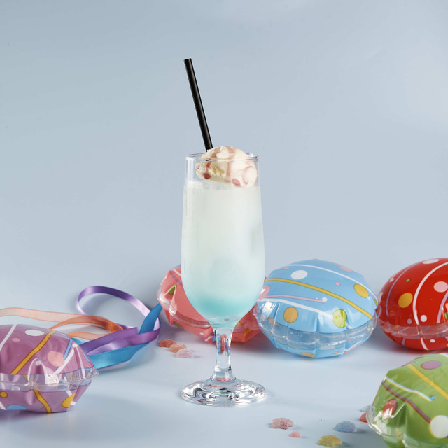 「超かぐや姫！ × andGALLERY Collaboration Cafe」　コラボドリンク「芦花のホワイトドリンク」