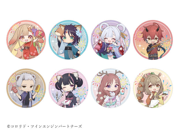 「超かぐや姫！ × andGALLERY Collaboration Cafe」　トレーディング場面写缶バッジ（全8種）