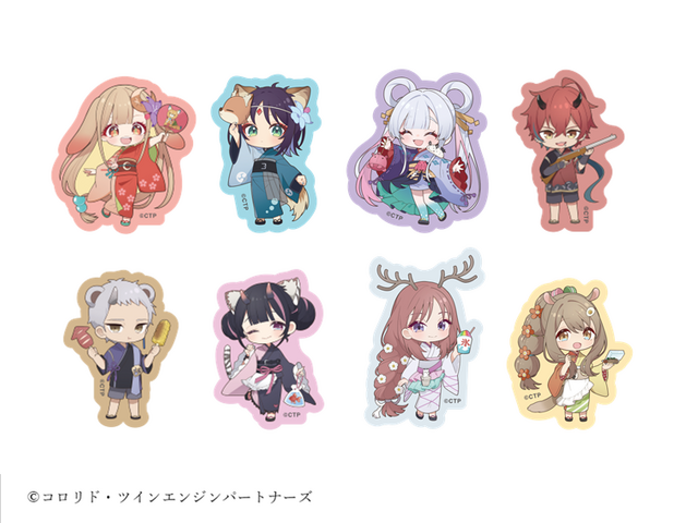 「超かぐや姫！ × andGALLERY Collaboration Cafe」　グッズ購入特典「ダイカットステッカー」ランダム全8種