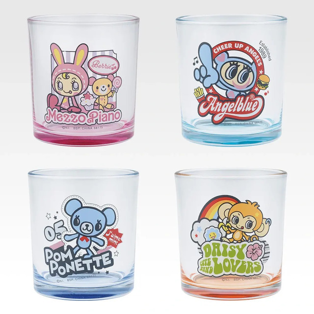「一番くじ ナルミヤキャラクターズ ～あの頃のときめきメモリーズ～」E賞：わくわくカラーボトムグラス（ランダム全4種）