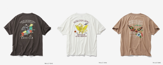 「ゴジラ」プリントT価格：5,500円（税込）