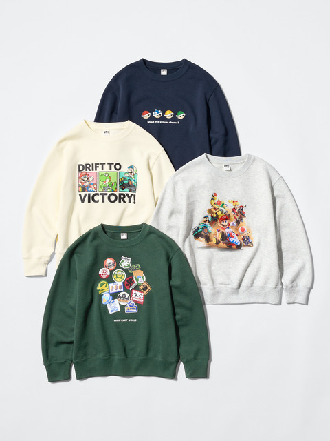 「『マリオカート ワールド』UTコレクション」KIDS スウェット（4 柄）