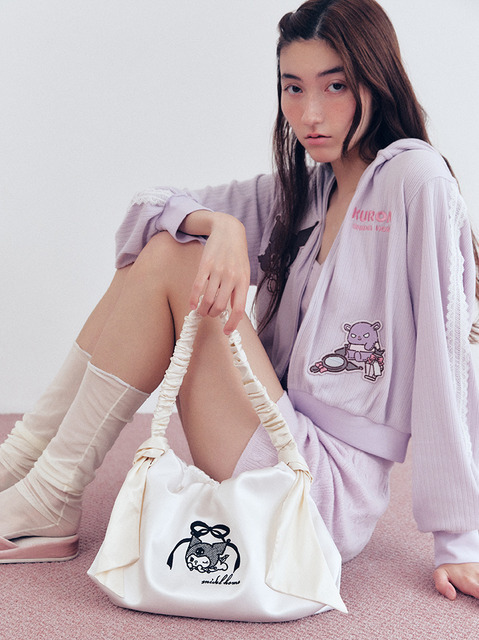 【SNIDEL HOME】クロミ サテン刺繍トートバッグ