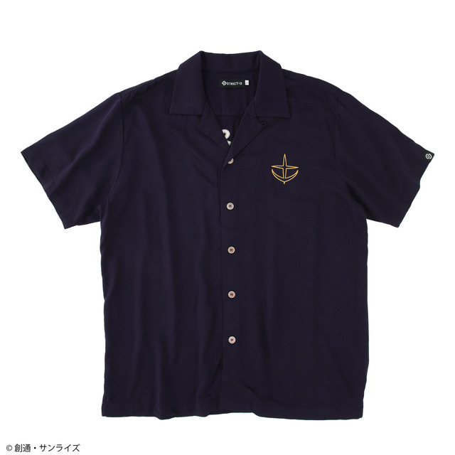 刺繍オープンカラーシャツ