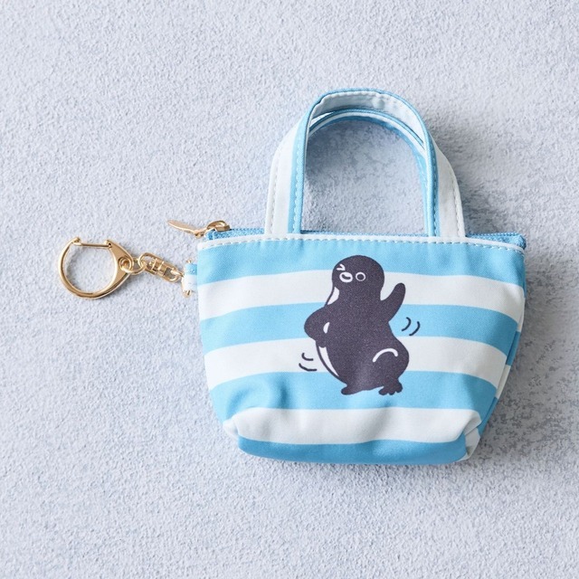 Suicaのペンギン ストライプ柄ミニトートチャーム