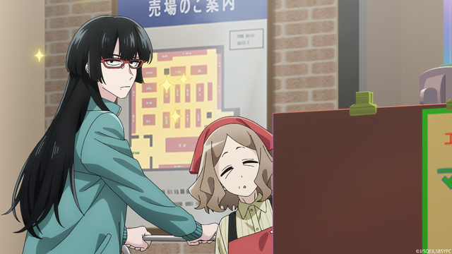夏アニメ『スーパーの裏でヤニ吸うふたり』3本目（第3話）「スーパーの裏で贈るふたり」先行カット