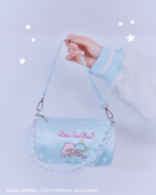 【リトルツインスターズ（キキ＆ララ）】[L.B CANDY STOCK]2wayサテンミニバッグ
