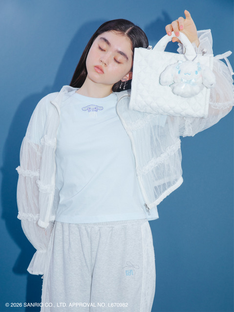 【シナモロール】ラインストーンTシャツ