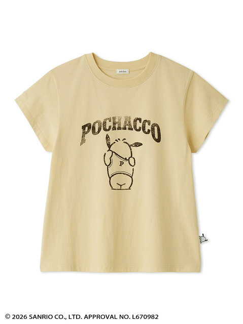 【ポチャッコ】カレッジプリントコンパクトTシャツ
