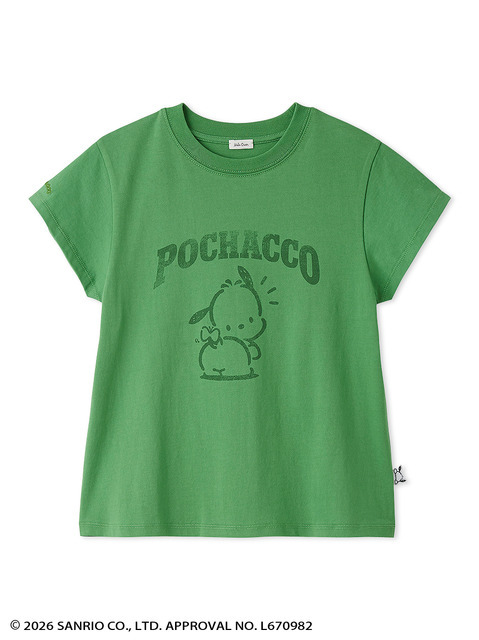 【ポチャッコ】カレッジプリントコンパクトTシャツ