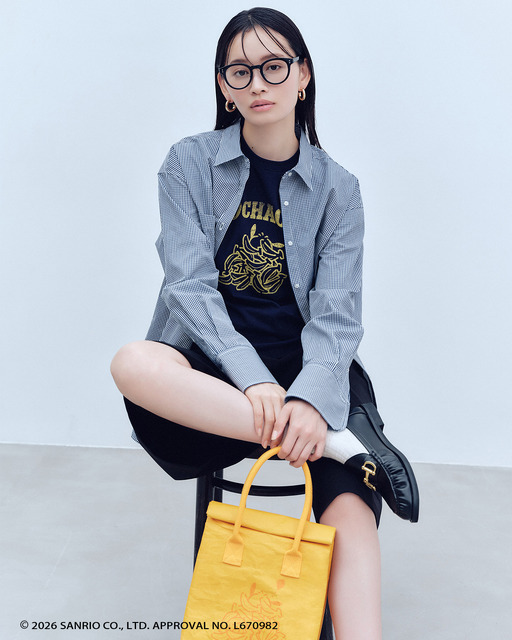 【ポチャッコ】カレッジプリントコンパクトTシャツ