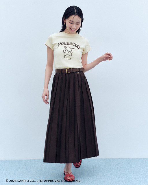 【ポチャッコ】カレッジプリントコンパクトTシャツ