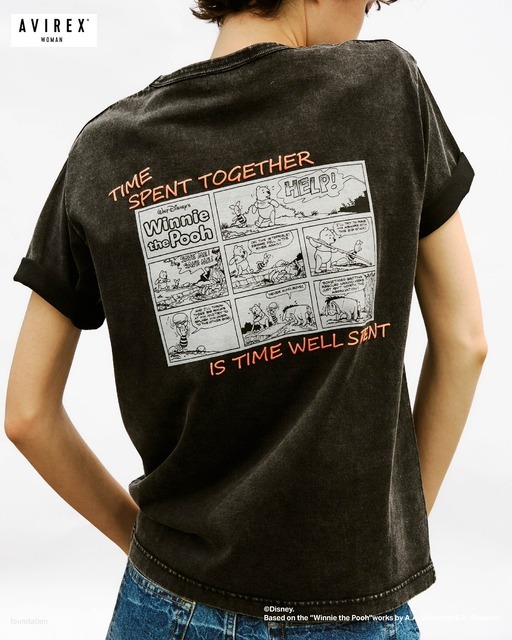 「AVIREX」×「クマのプーさん」Tシャツコレクション