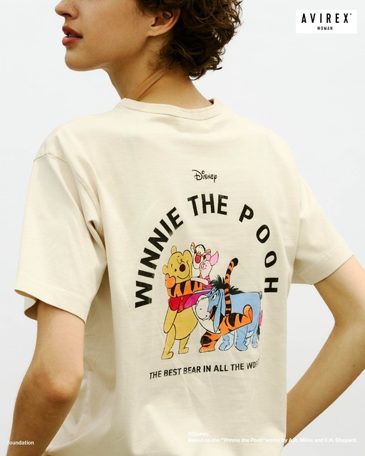 「AVIREX」×「クマのプーさん」Tシャツコレクション
