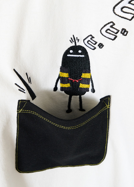 水木しげる×グラニフ　「ゲゲゲのシャドー｜ビッグシルエットTシャツ」部分アップ