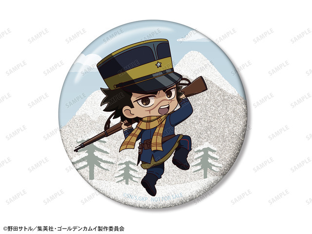 杉元佐一 ちびキャラ 戦う背中ver. 75mmグリッター缶バッジ イベント限定特典