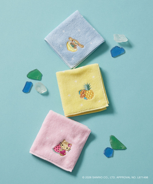 ワンポイント刺繍タオルハンカチ