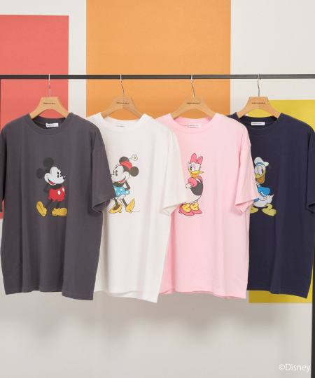 【Mickey＆Friends】フロントバックプリントTシャツ