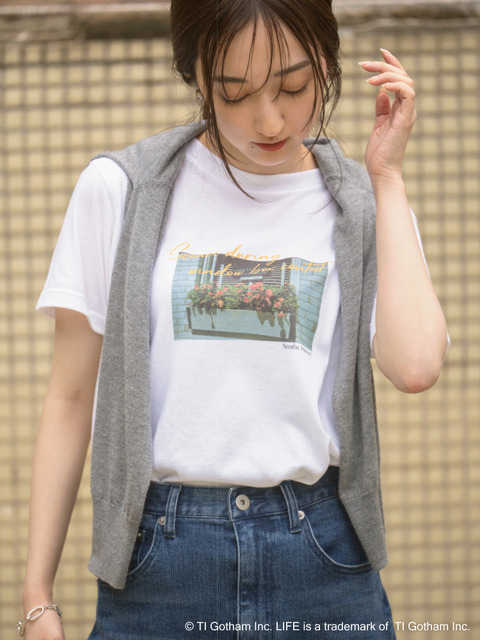 LIFE / Flower Photo T-SHIRT