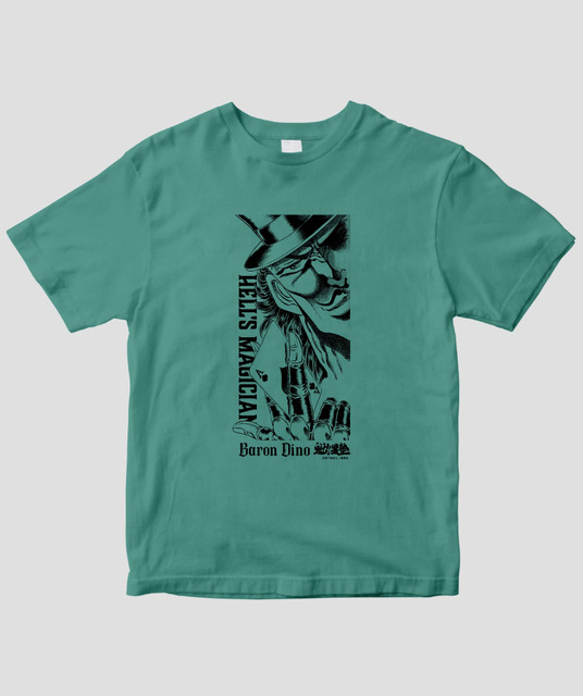 鎮守直廊三人衆 男爵ディーノTシャツ Type A （hazy green)