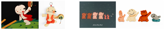 アニメのシーンを再現したぬいぐるみ