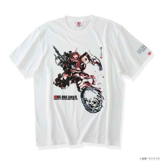 「STRICT-G JAPANガンプラBOXアートTシャツ」 シャア専用ザクII